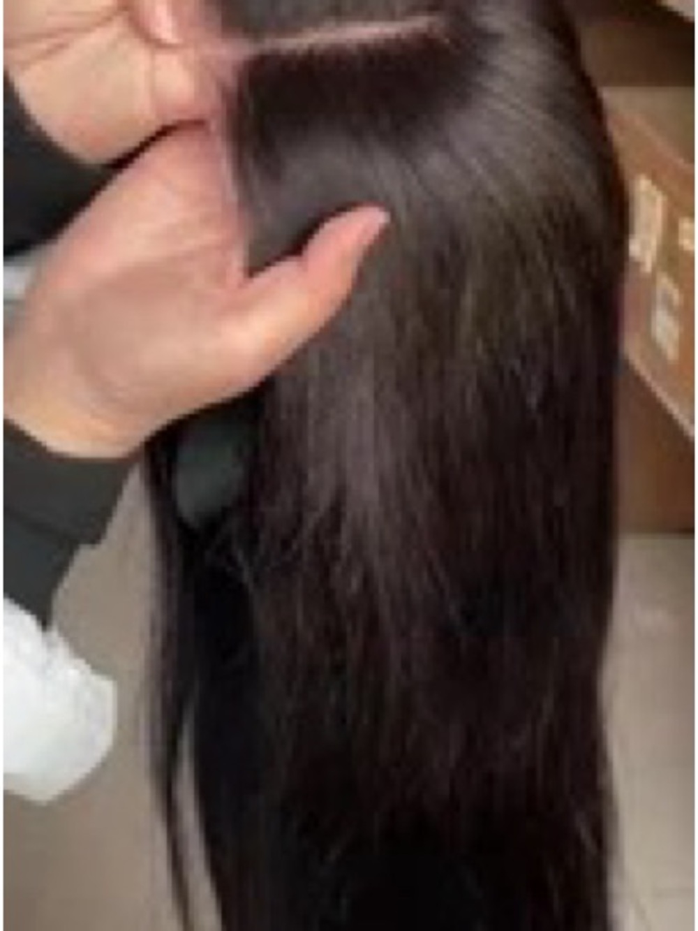 Natural Straight Women's Hair Piece - Dark Brown 200 dansite lace fontal %humain